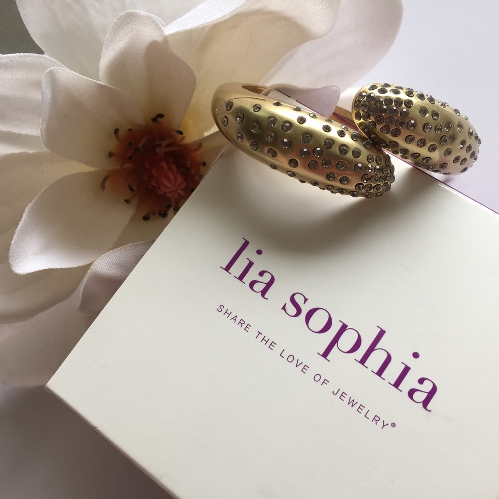 NWOT Lia Sophia "Diamond Dust" Cuff Bracelet